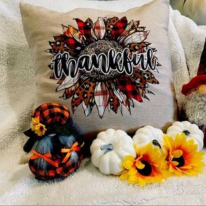 Thankful throw pillow